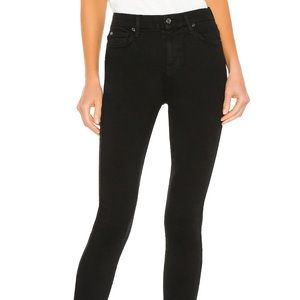 7 For All Mankind The High Waist Skinny in Slim Illusion Luxe Black